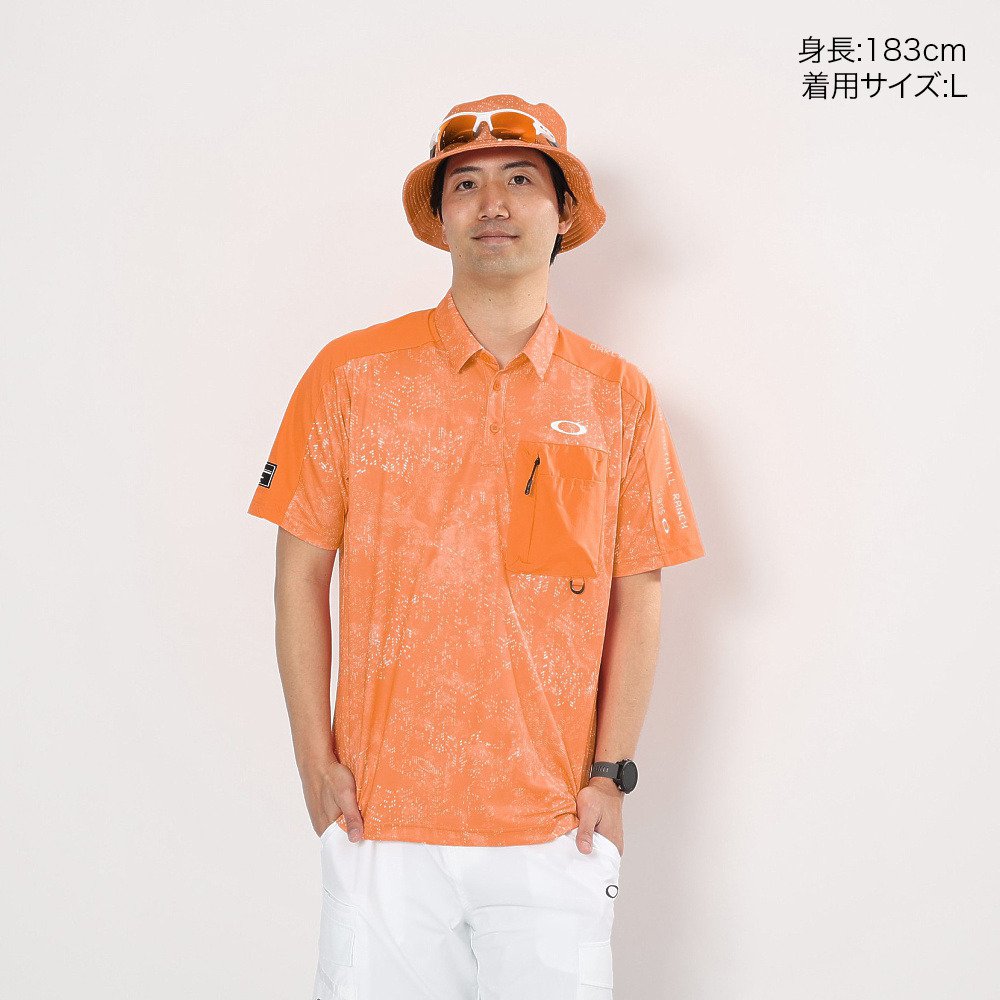 オークリー（OAKLEY）（メンズ）ゴルフウェア 吸汗速乾 半袖 STALWART GORP デジタルカモフラージュ柄 シャツ FOA409157-71A