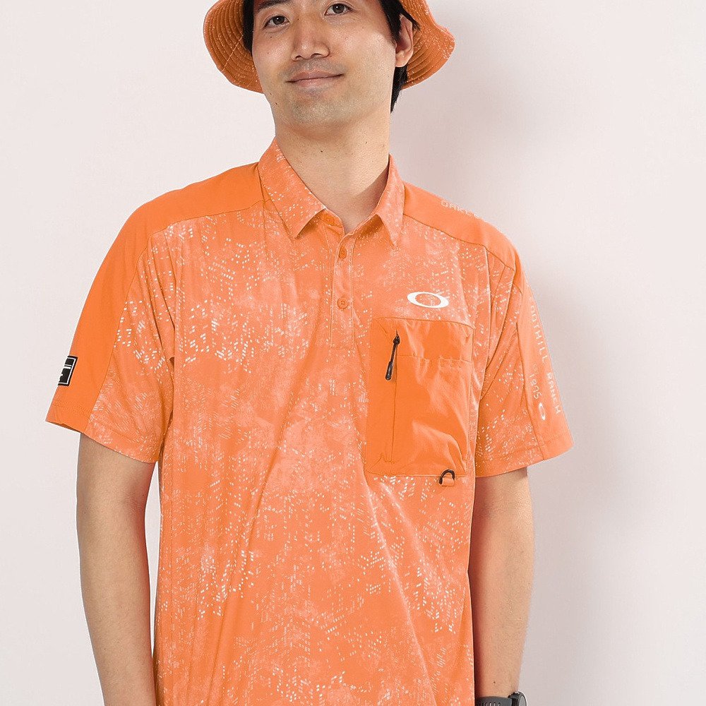 オークリー（OAKLEY）（メンズ）ゴルフウェア 吸汗速乾 半袖 STALWART GORP デジタルカモフラージュ柄 シャツ FOA409157-71A