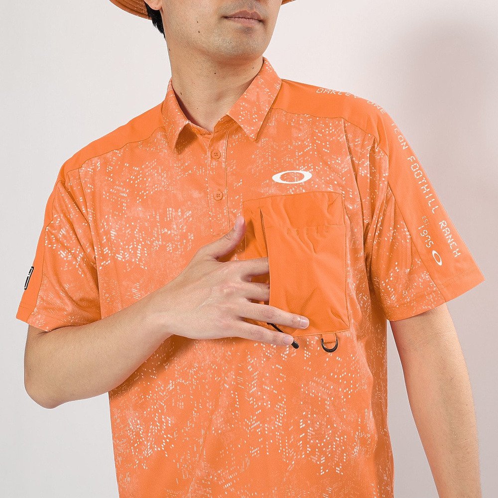 オークリー（OAKLEY）（メンズ）ゴルフウェア 吸汗速乾 半袖 STALWART GORP デジタルカモフラージュ柄 シャツ FOA409157-71A