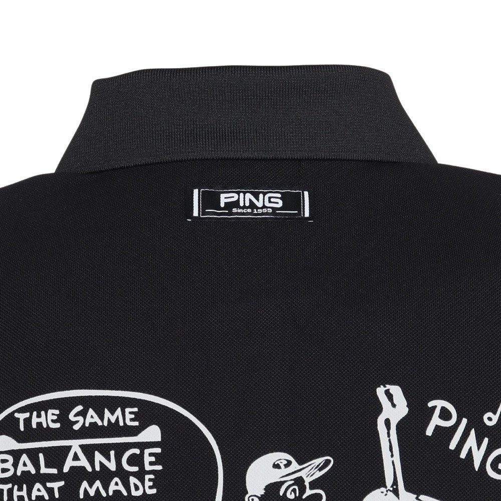 ピン（PING）（メンズ）ゴルフウェア PE 鹿の子 半袖ポロシャツ 621-6160311-010