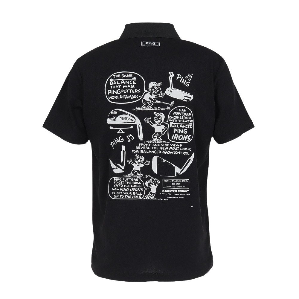 ピン（PING）（メンズ）ゴルフウェア PE 鹿の子 半袖ポロシャツ 621-6160311-010