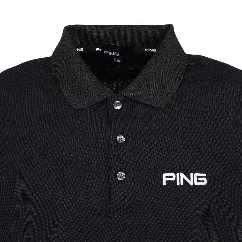ピン（PING）（メンズ）ゴルフウェア PE 鹿の子 半袖ポロシャツ 621-6160311-010