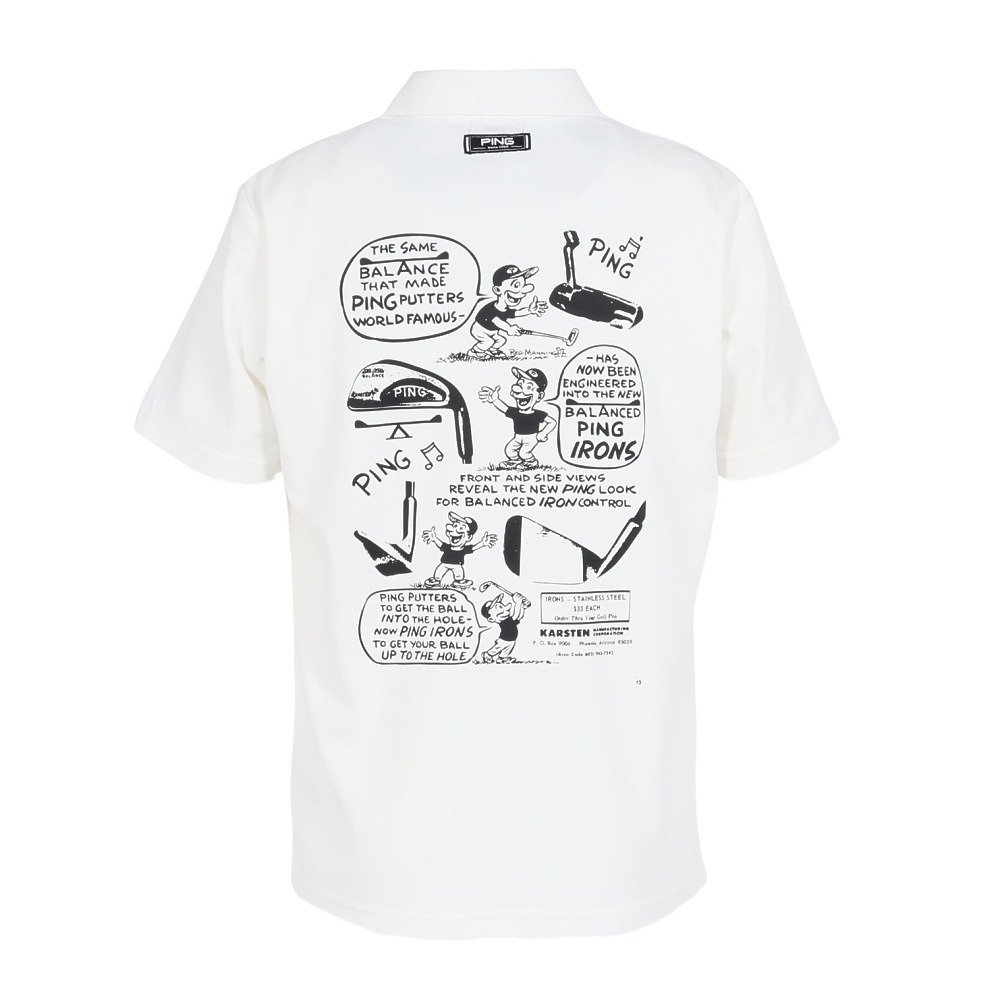 ピン（PING）（メンズ）ゴルフウェア PE 鹿の子 半袖ポロシャツ 621-6160311-030
