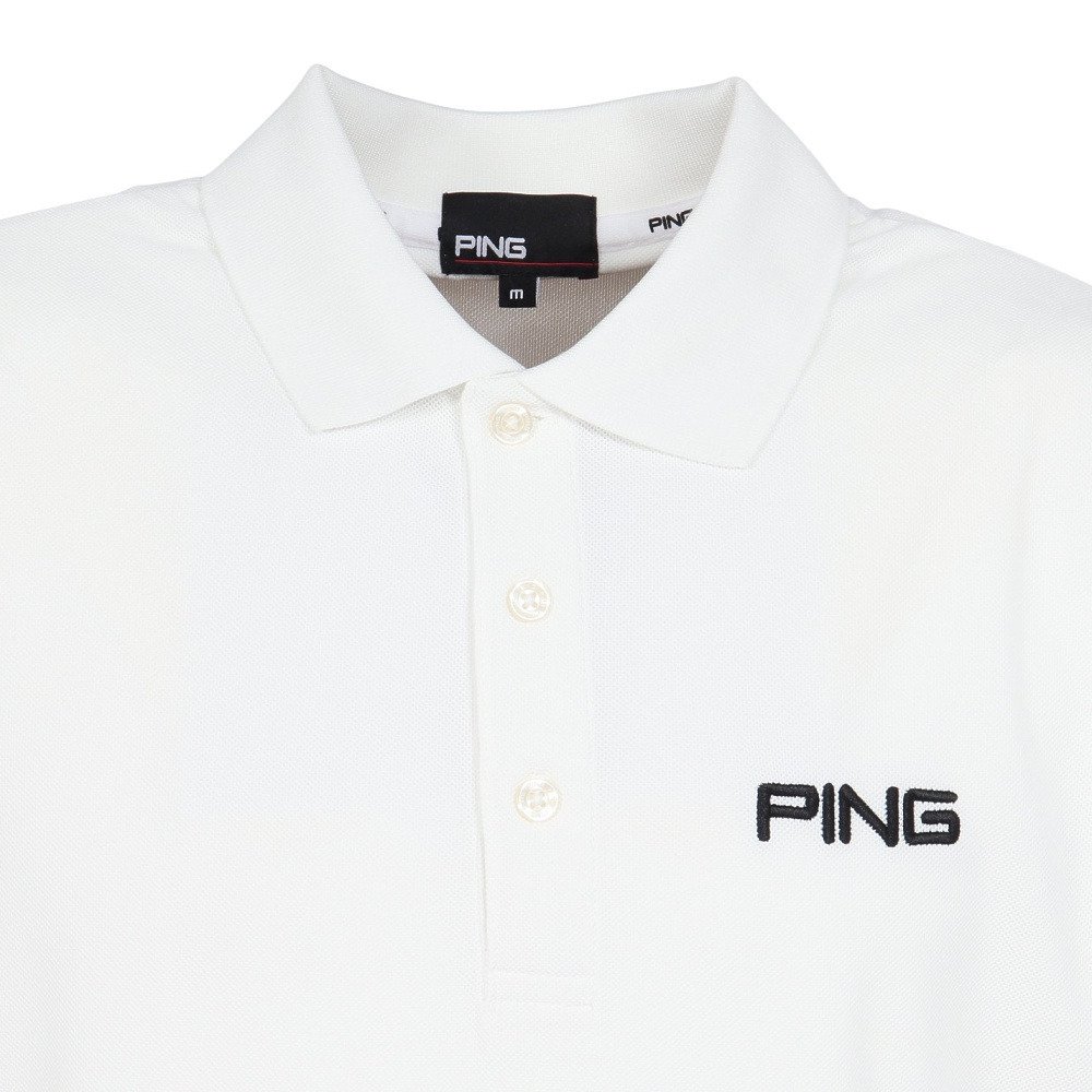 ピン（PING）（メンズ）ゴルフウェア PE 鹿の子 半袖ポロシャツ 621-6160311-030