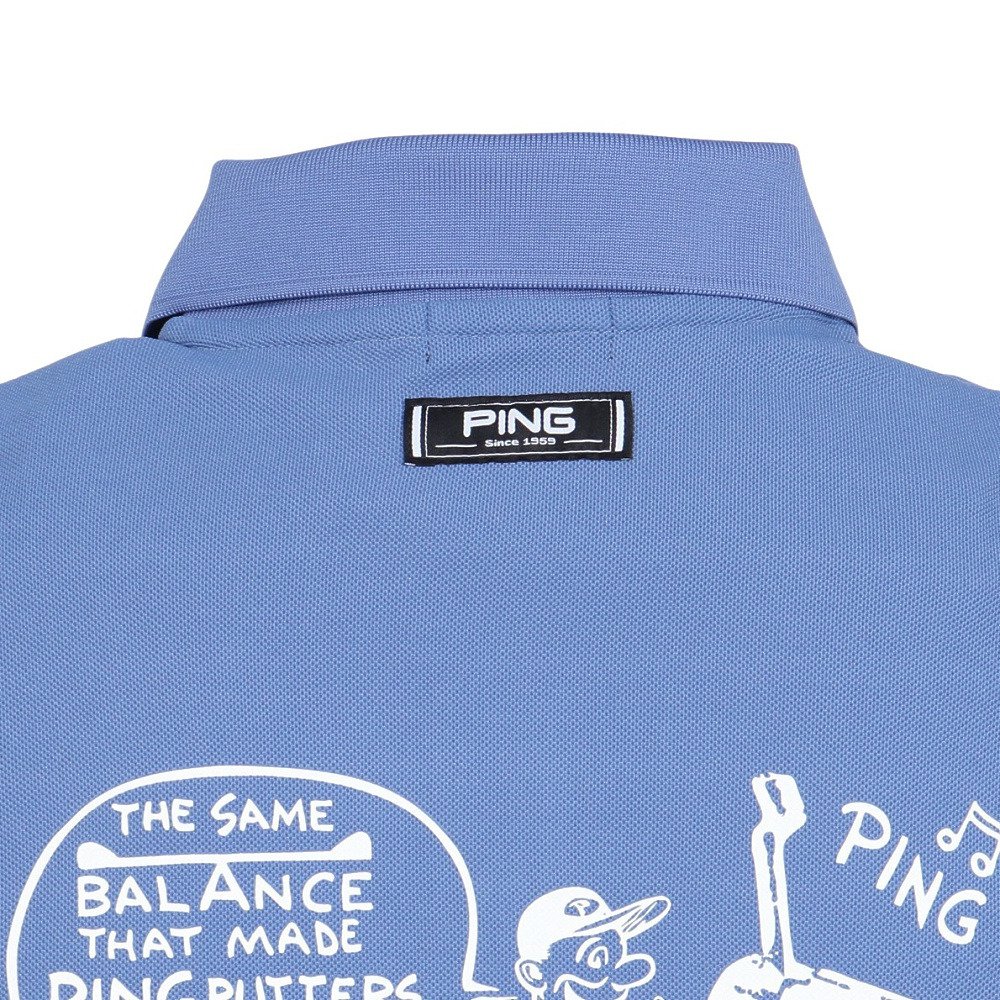 ピン（PING）（メンズ）ゴルフウェア PE 鹿の子 半袖ポロシャツ 621-6160311-110