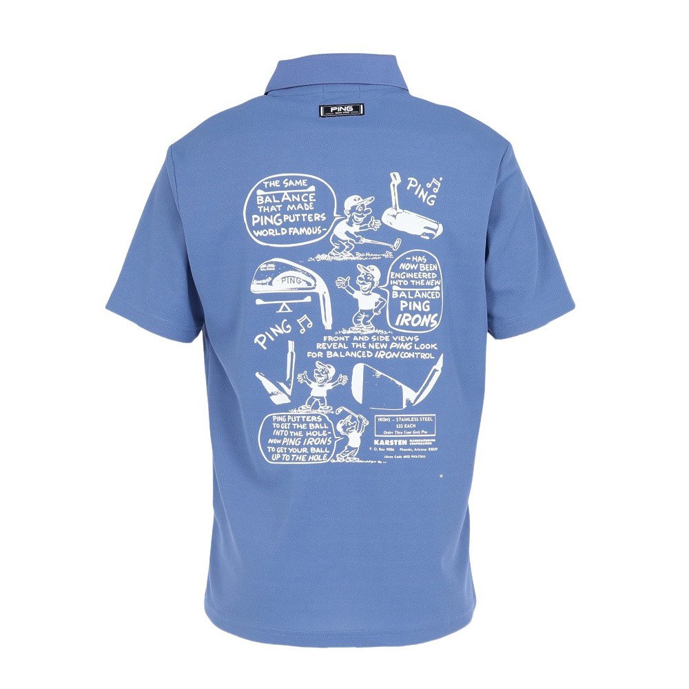 ピン（PING）（メンズ）ゴルフウェア PE 鹿の子 半袖ポロシャツ 621-6160311-110