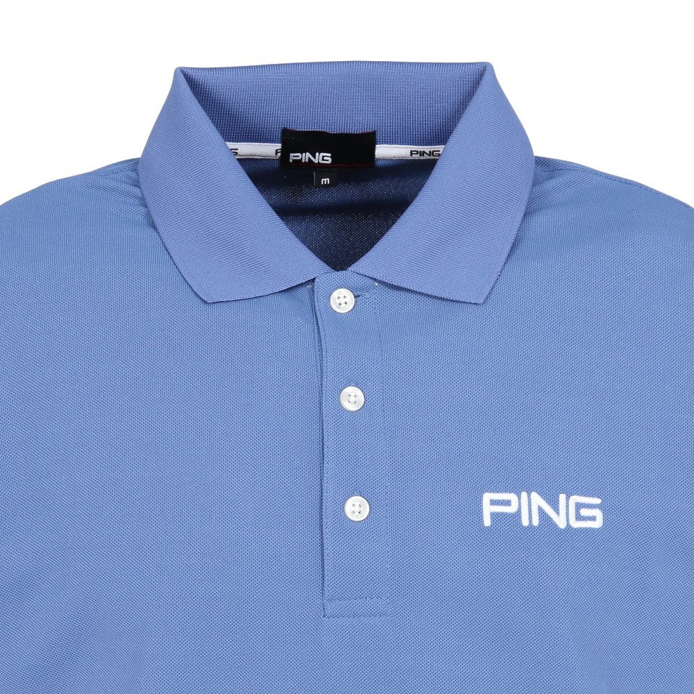 ピン（PING）（メンズ）ゴルフウェア PE 鹿の子 半袖ポロシャツ 621-6160311-110