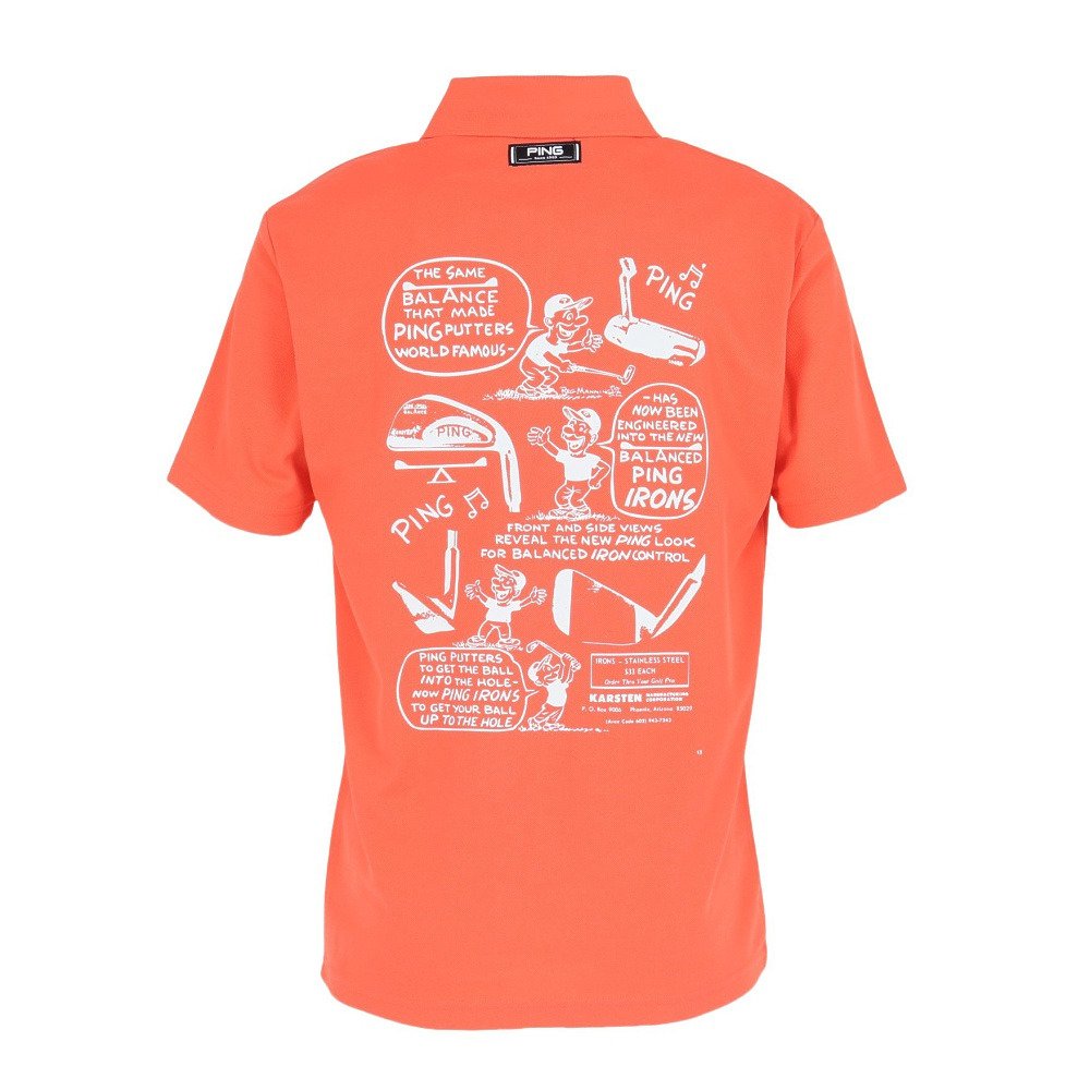 ピン（PING）（メンズ）ゴルフウェア PE 鹿の子 半袖ポロシャツ 621-6160311-150
