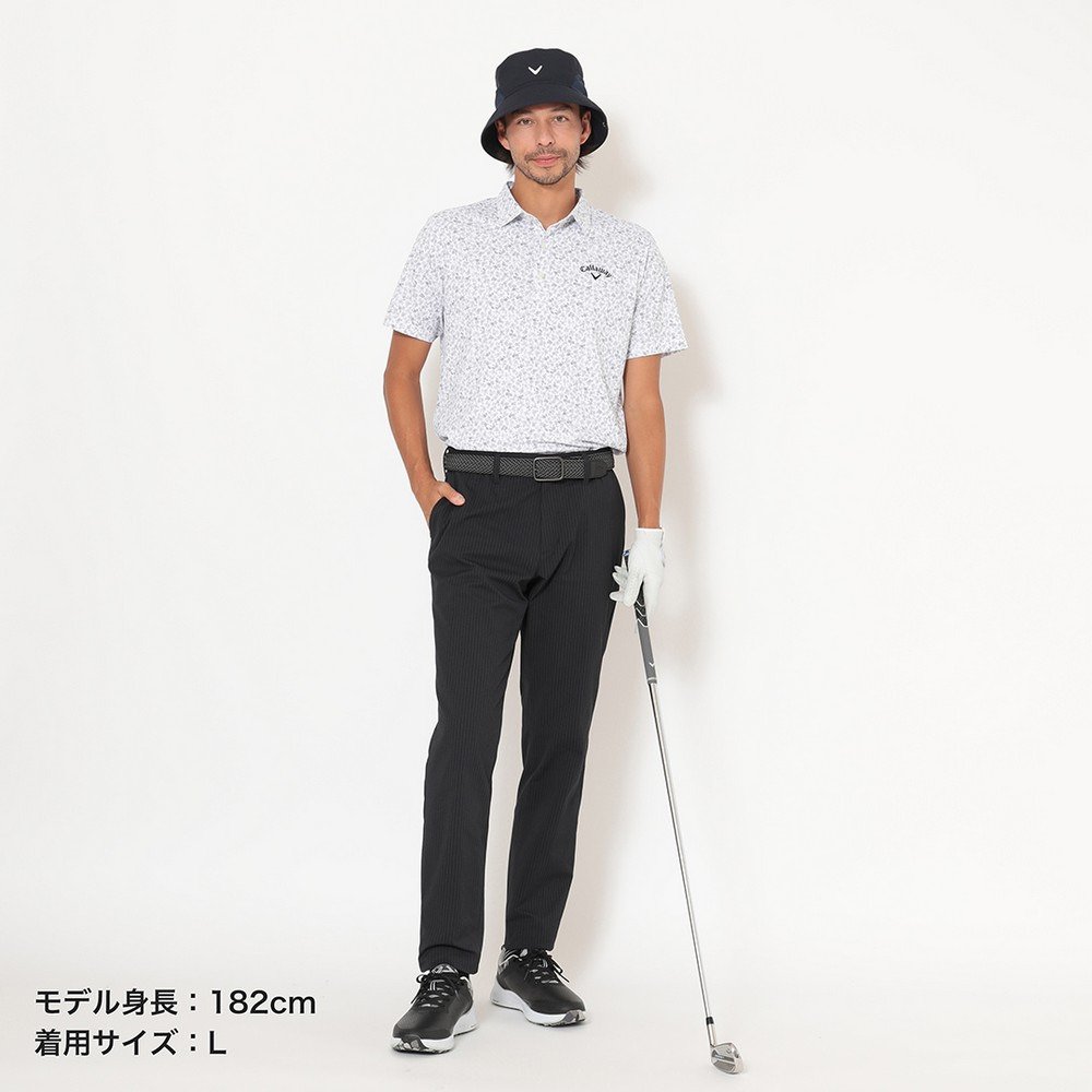 キャロウェイ（CALLAWAY）（メンズ）ゴルフウェア 吸汗速乾 ミニカノコ 小花総柄半袖シャツ C26134112-1020