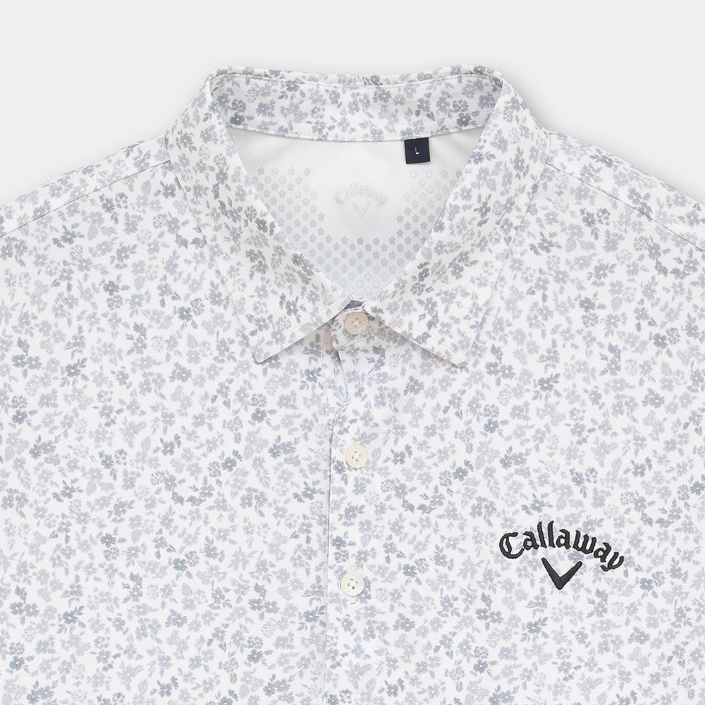 キャロウェイ（CALLAWAY）（メンズ）ゴルフウェア 吸汗速乾 ミニカノコ 小花総柄半袖シャツ C26134112-1020