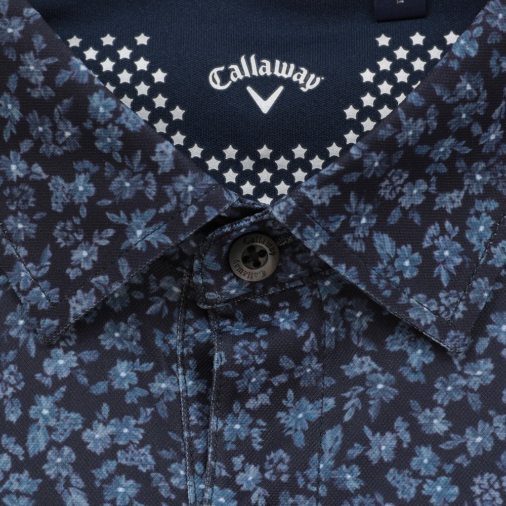 キャロウェイ（CALLAWAY）（メンズ）ゴルフウェア 吸汗速乾 ミニカノコ 小花総柄半袖シャツ C26134112-1120