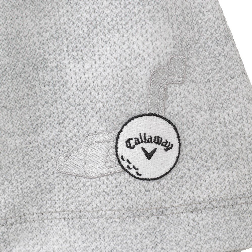 キャロウェイ（CALLAWAY）（メンズ）ゴルフウェア かざあなメッシュシャンブレー柄半袖シャツ C26134127-1020