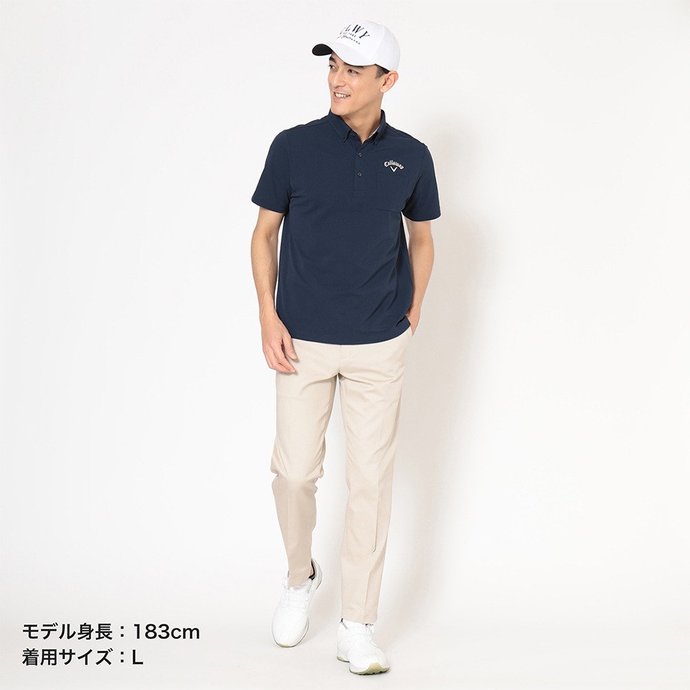 キャロウェイ（CALLAWAY）（メンズ）ゴルフウェア 吸汗速乾 DRYPLUS 鹿の子ボタンダウン半袖シャツ C26134160-1120