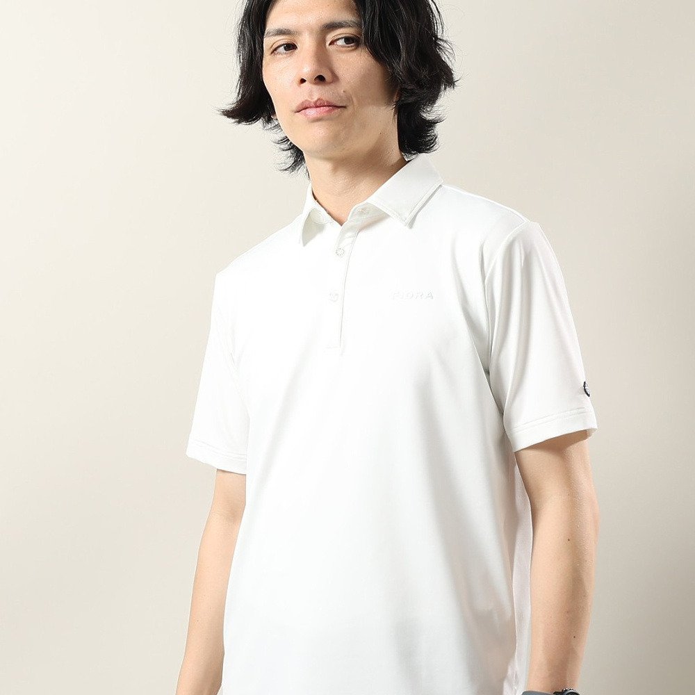 フィドラ（FIDRA）（メンズ）ゴルフウェア 吸水速乾 COOLMAX 半袖ポロシャツ FD5VTG05 WHT