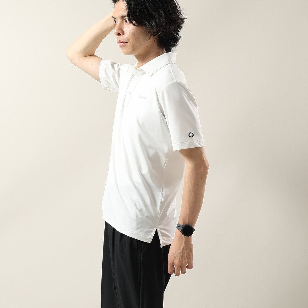 フィドラ（FIDRA）（メンズ）ゴルフウェア 吸水速乾 COOLMAX 半袖ポロシャツ FD5VTG05 WHT