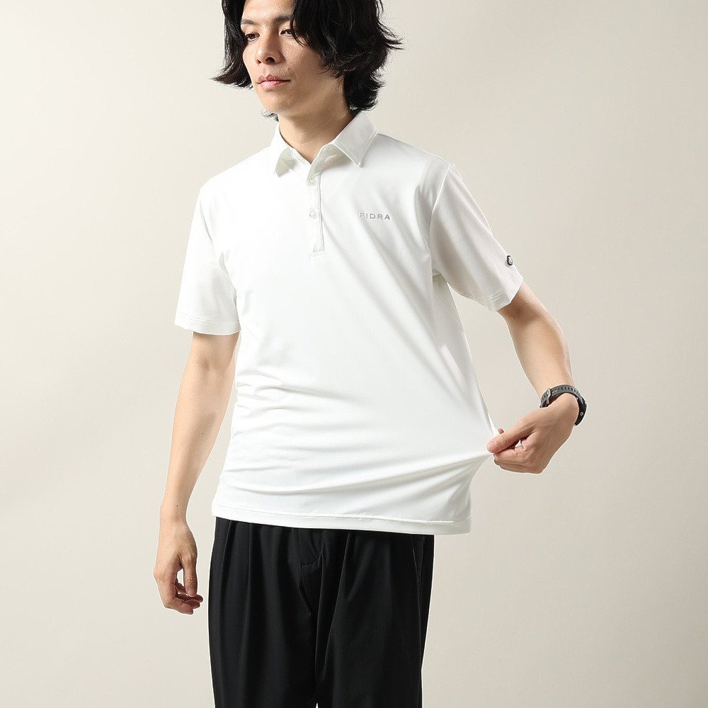 フィドラ（FIDRA）（メンズ）ゴルフウェア 吸水速乾 COOLMAX 半袖ポロシャツ FD5VTG05 WHT