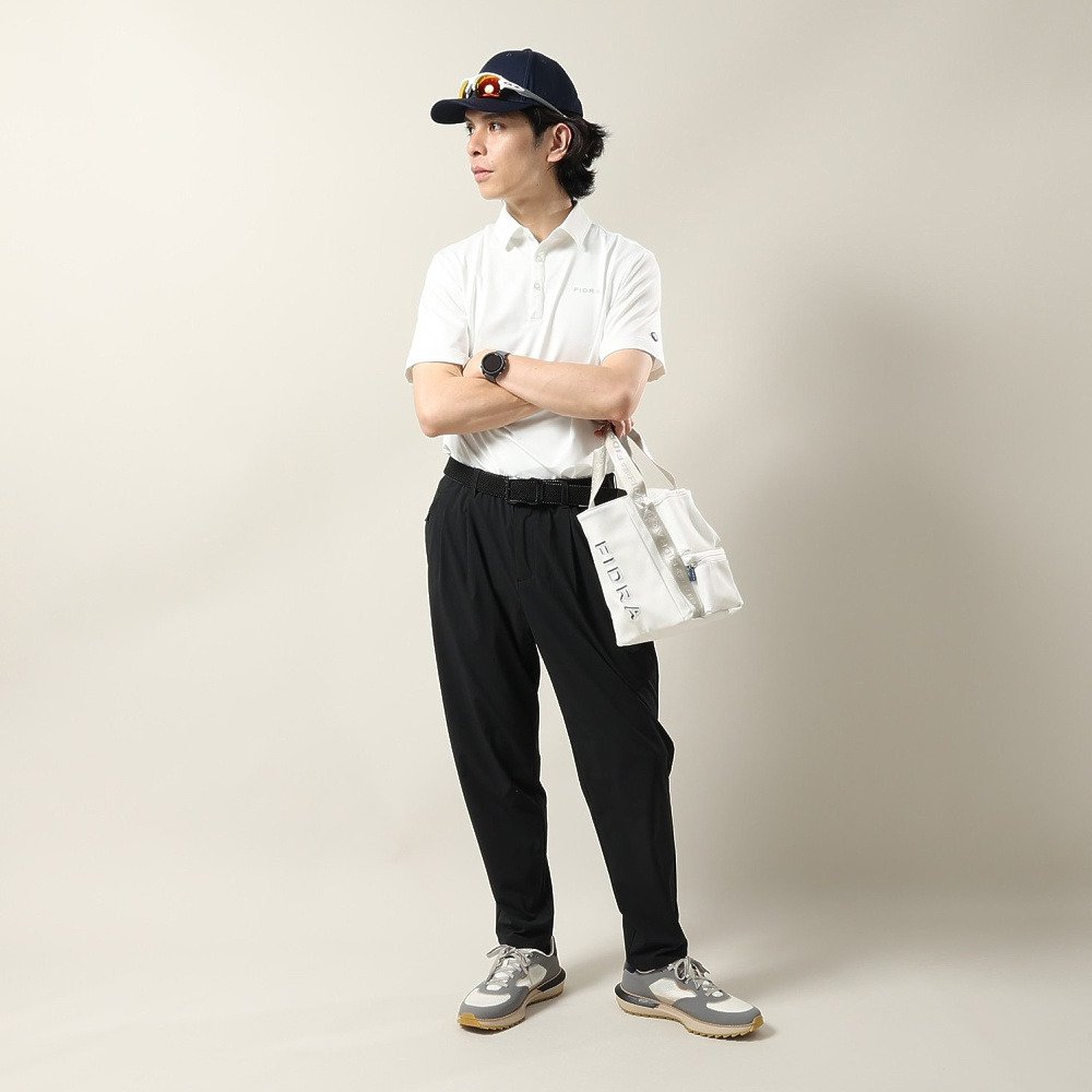 フィドラ（FIDRA）（メンズ）ゴルフウェア 吸水速乾 COOLMAX 半袖ポロシャツ FD5VTG05 WHT