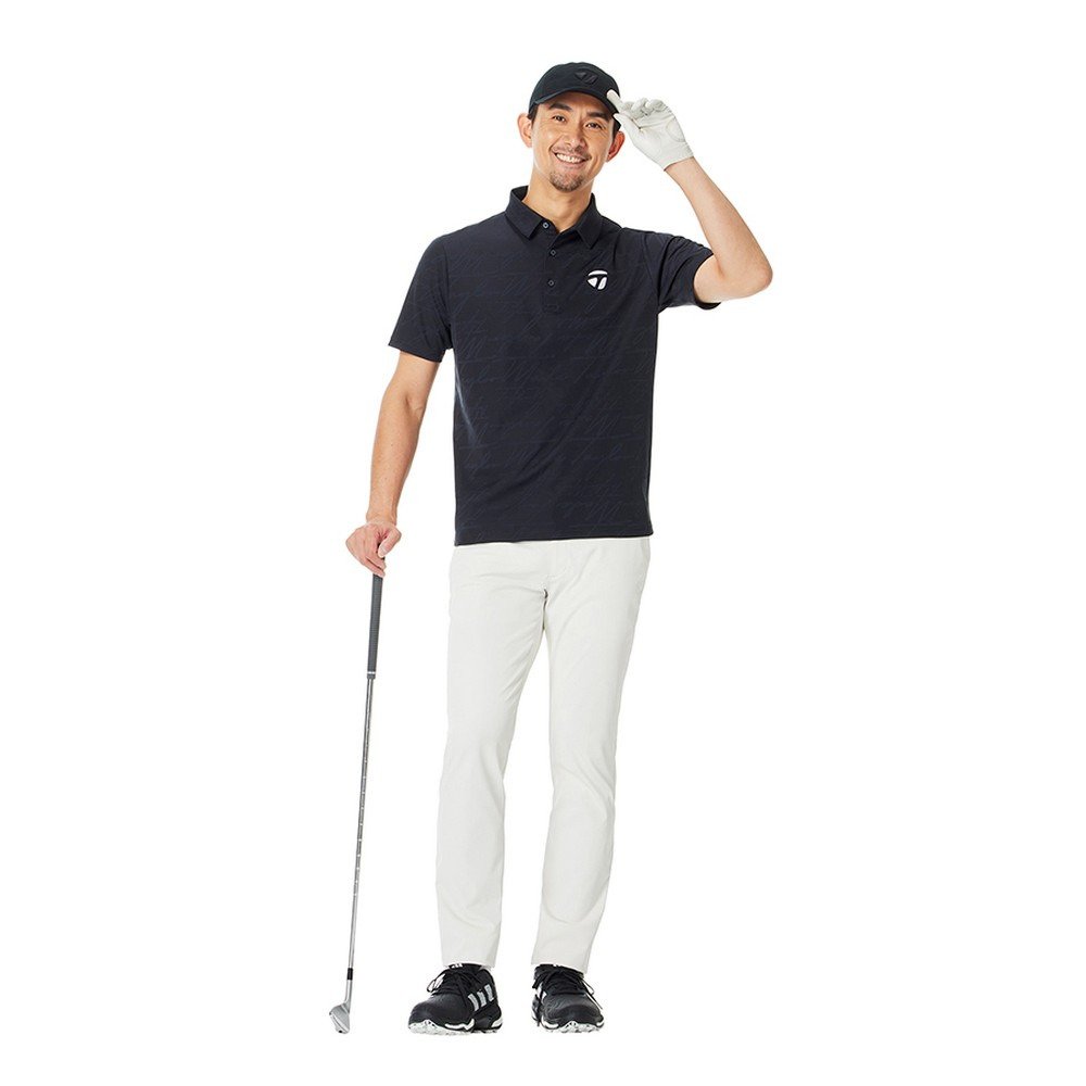 テーラーメイド（TAYLORMADE）（メンズ）ゴルフウェア 吸汗速乾 スクリプトジャガード 半袖ポロシャツ M20974-TL738