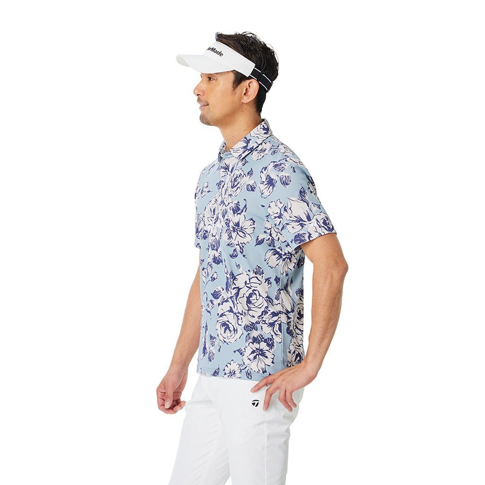 テーラーメイド ゴルフウェア 半袖　ポロシャツ　リバティ　ターコイズ　Lサイズ テーラーメイド（TAYLORMADE）（メンズ）ゴルフウェア リバティー