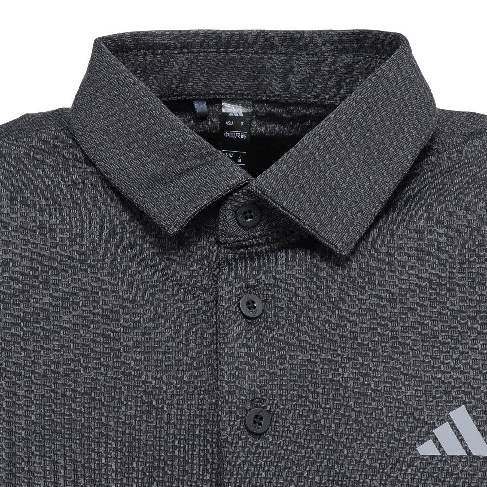 アディダス（adidas）（メンズ）ゴルフウェア テクスチャード 半袖シャツ UB130-KC1118 CARBON/BLACK