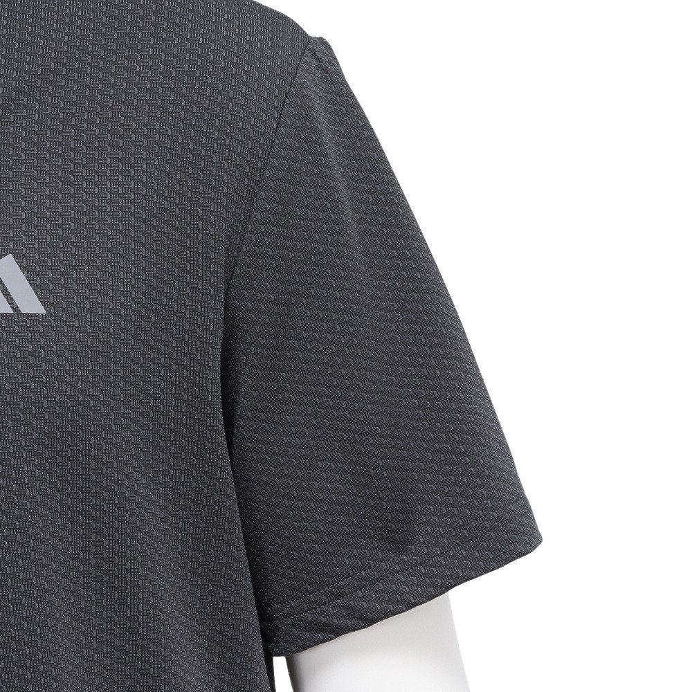 アディダス（adidas）（メンズ）ゴルフウェア テクスチャード 半袖シャツ UB130-KC1118 CARBON/BLACK