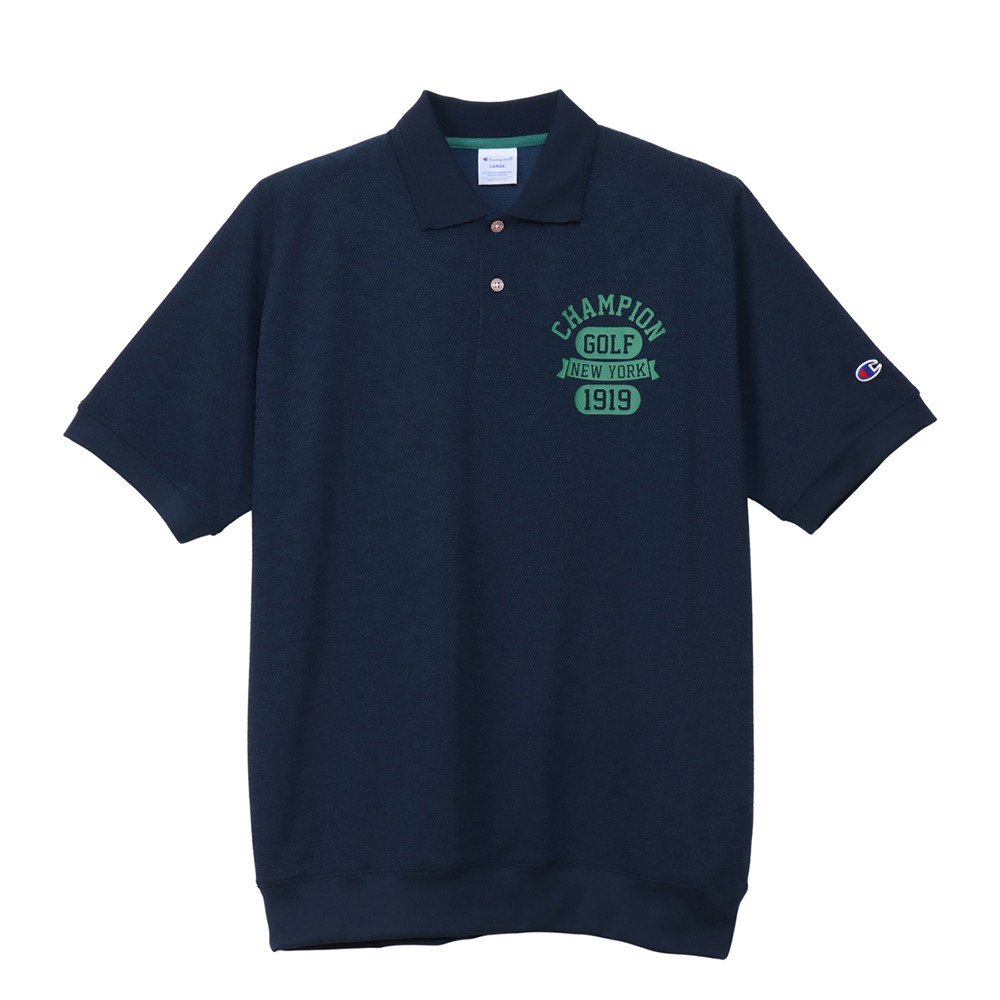 メンズウェア rdkg1piu1uguale3 GOLF 2SIDES LOGO III チャンピオン（CHAMPION）（メンズ）ゴルフウェア 吸汗速乾 半袖
