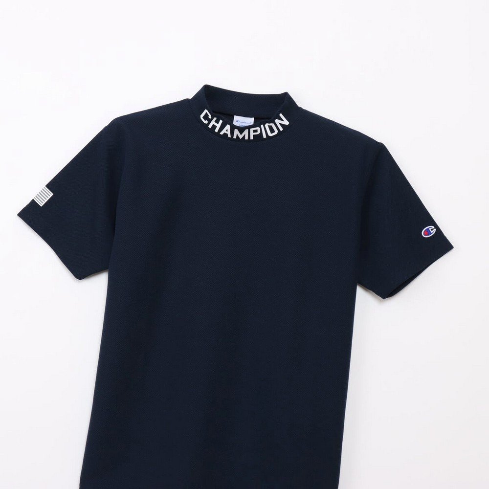 チャンピオン（CHAMPION）（メンズ）ゴルフウェア 吸汗速乾 半袖 モックネックシャツ C3-DG322 370