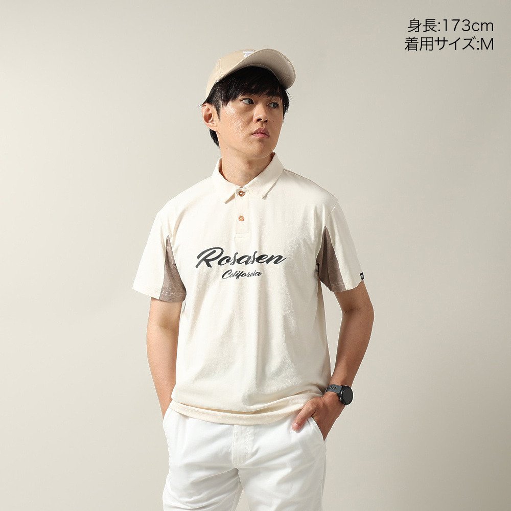 ロサーセン（ROSASEN）（メンズ）ゴルフウェア 吸水速乾 接触冷感 半袖