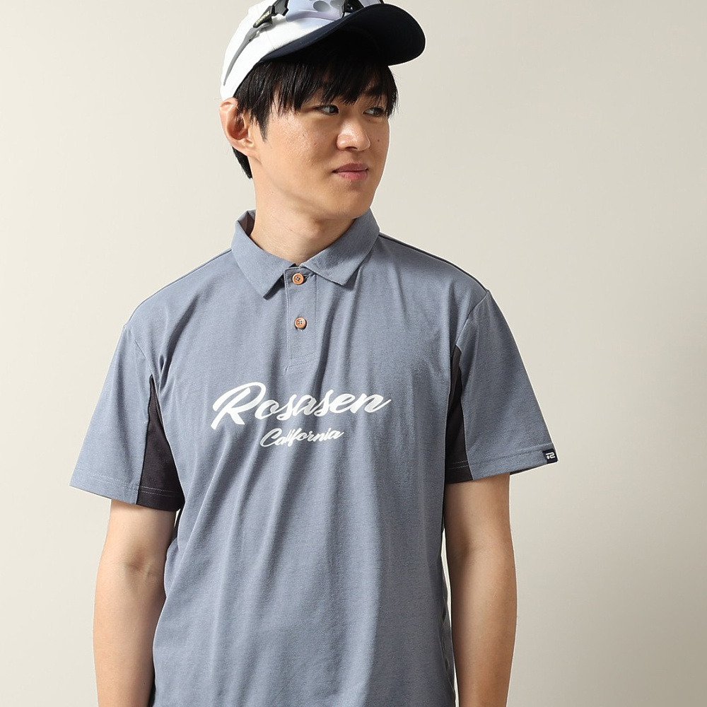 ロサーセン（ROSASEN）（メンズ）ゴルフウェア 吸水速乾 接触冷感 半袖ポロシャツ 044-25547-26SS-094