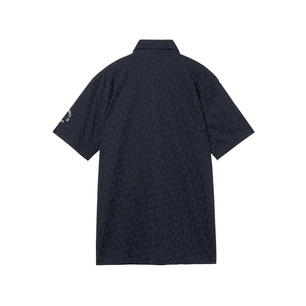 ルコックスポルティフ（lecoqsportif）（メンズ）ゴルフウェア 吸汗速乾 トライアングルジャカード半袖シャツ LG6SHS01M NV00