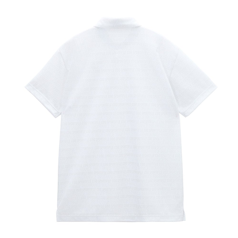 ルコックスポルティフ（lecoqsportif）（メンズ）ゴルフウェア 吸汗速乾 ロゴボーダー柄半袖シャツ LG6SHS03M WH00