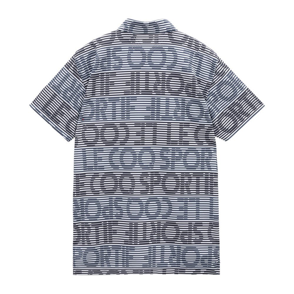 ルコックスポルティフ（lecoqsportif）（メンズ）ゴルフウェア 吸汗速乾 グラフィックロゴ ボーダー柄 半袖ポロシャツ LG6SHS06M NV00