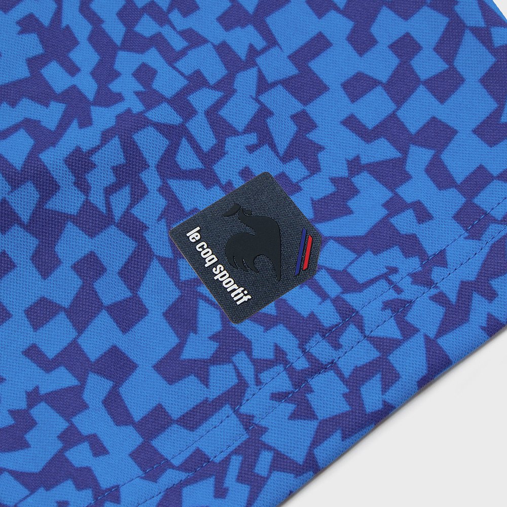 ルコックスポルティフ（lecoqsportif）（メンズ）ゴルフウェア 吸汗速乾 ミナモ柄半袖シャツ LG6SHS08M BL00