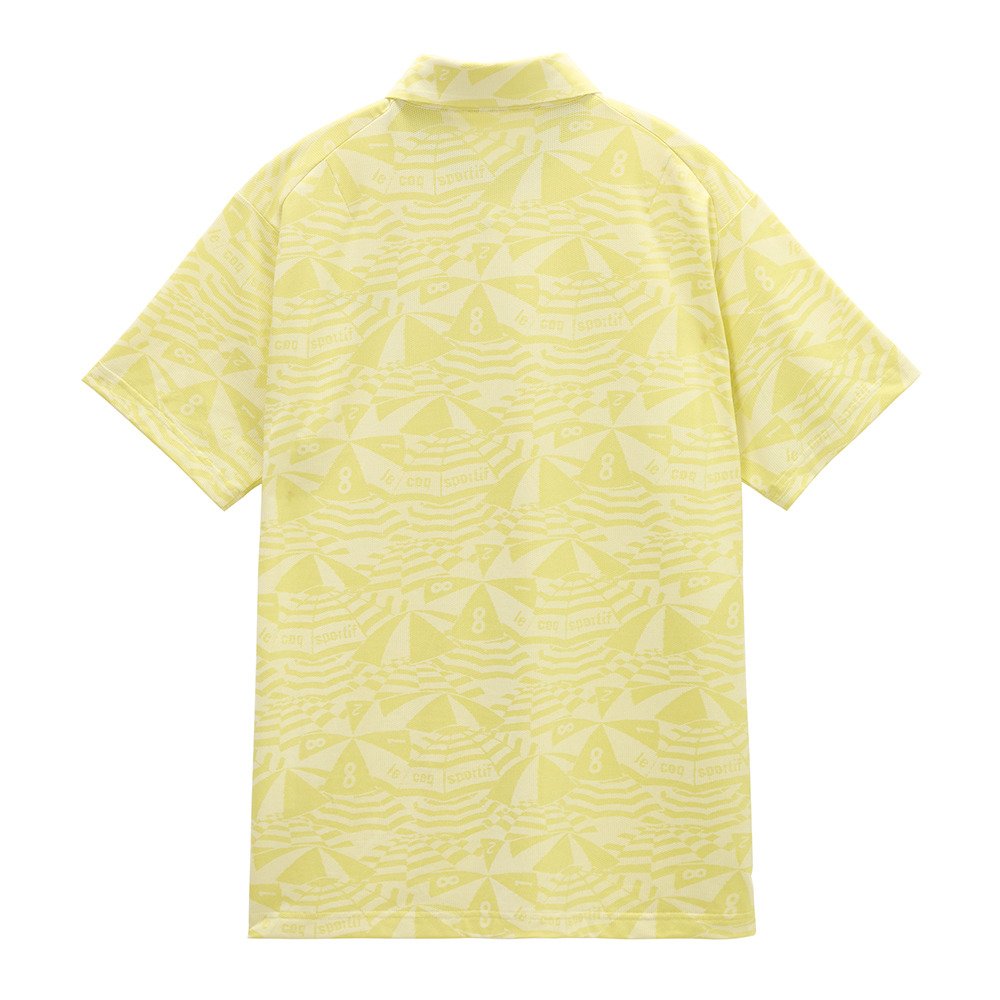 ルコックスポルティフ（lecoqsportif）（メンズ）ゴルフウェア 吸汗速乾 マリンパラソルジャカード柄半袖シャツ LG6SHS09M YL00