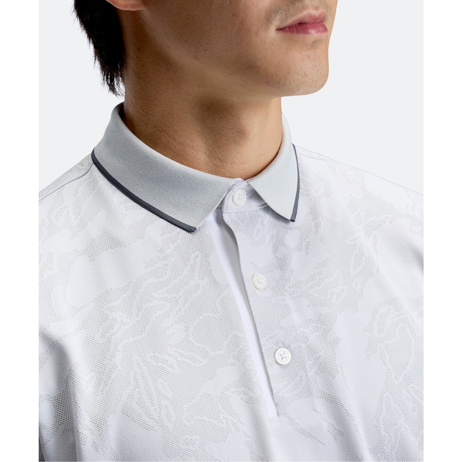 アンダーアーマー（UNDER ARMOUR）（メンズ）ゴルフウェア 吸汗速乾 ARMOURDRY JACQUARD 半袖ポロシャツ 6013970 100