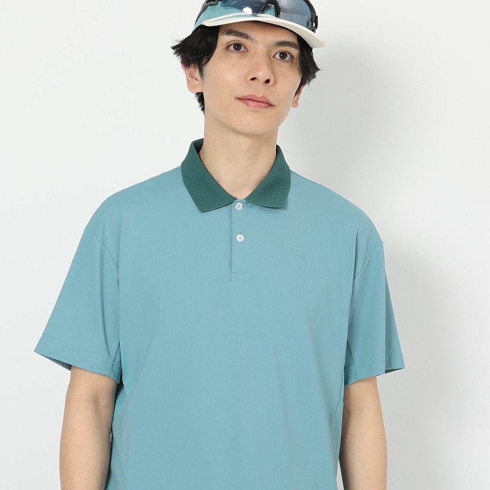 PUMA プーマ ゴルフ ポロシャツ M 美品 2回着用 プーマ（PUMA）（メンズ）ゴルフウェア 吸汗速乾 接触冷感 バック