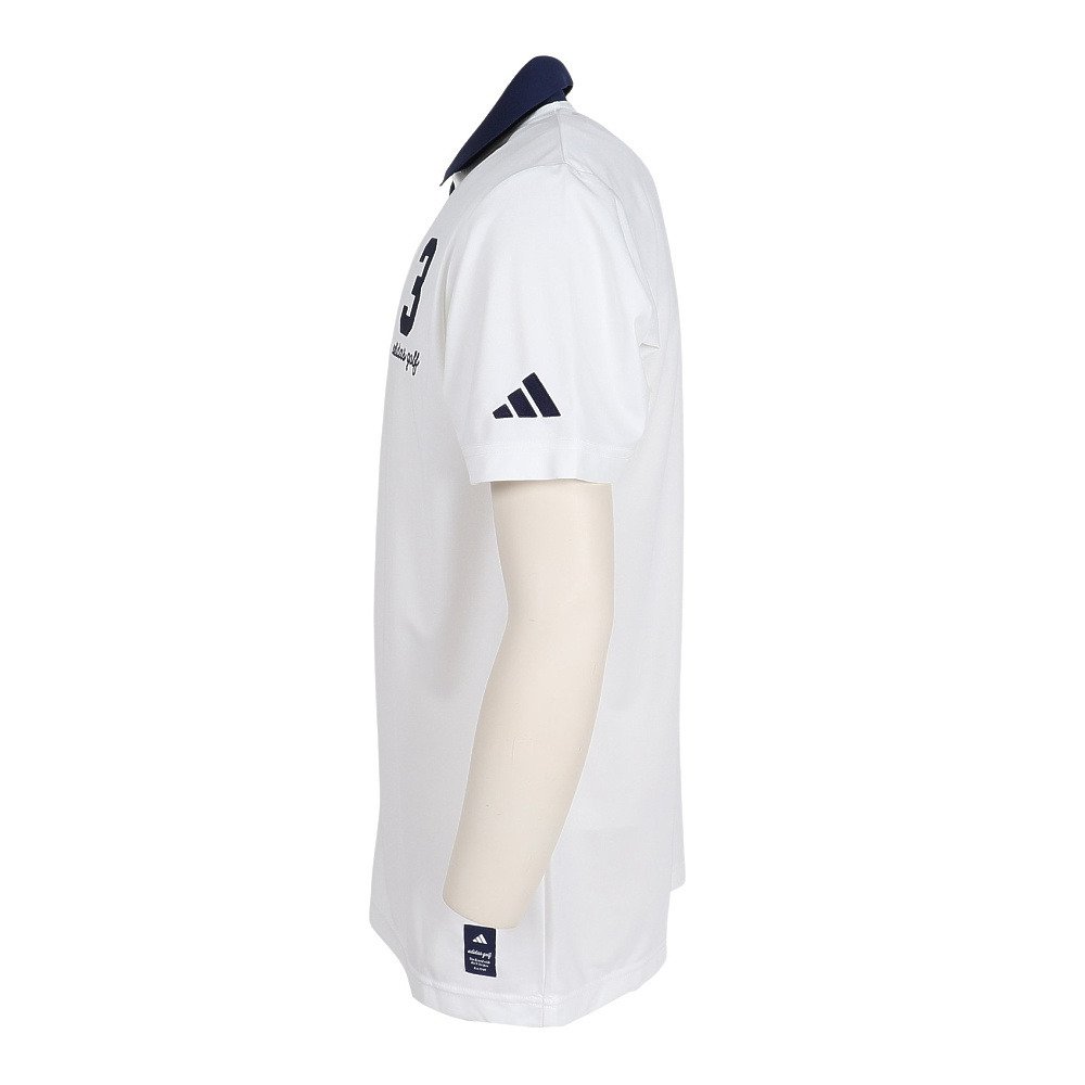 アディダス（adidas）（メンズ）ゴルフウェア 接触冷感 フロントストライプス 半袖シャツ OGH91-KM0860 W