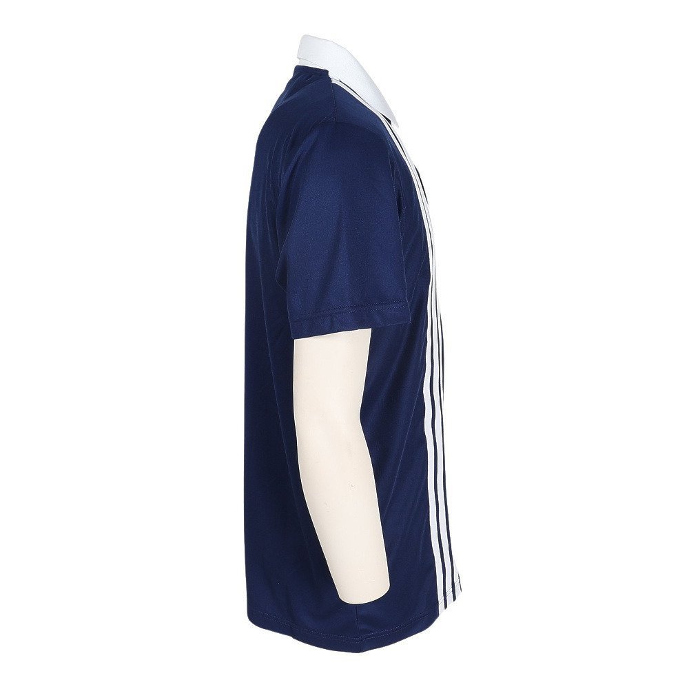 アディダス（adidas）（メンズ）ゴルフウェア 接触冷感 フロントストライプス 半袖シャツ OGH91-KM0861 NVY
