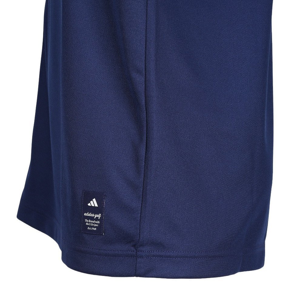 アディダス（adidas）（メンズ）ゴルフウェア 接触冷感 フロントストライプス 半袖シャツ OGH91-KM0861 NVY
