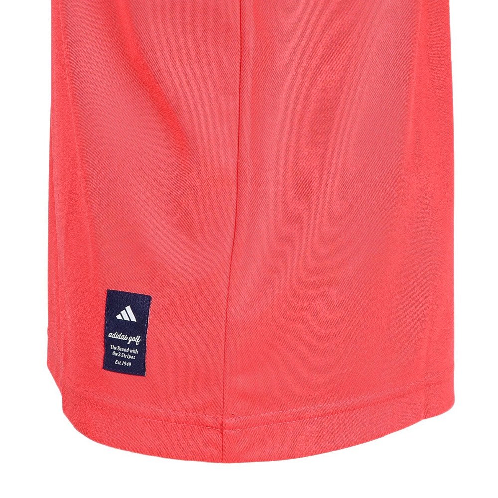 アディダス（adidas）（メンズ）ゴルフウェア 接触冷感 フロントストライプス 半袖シャツ OGH91-KM2217 RED