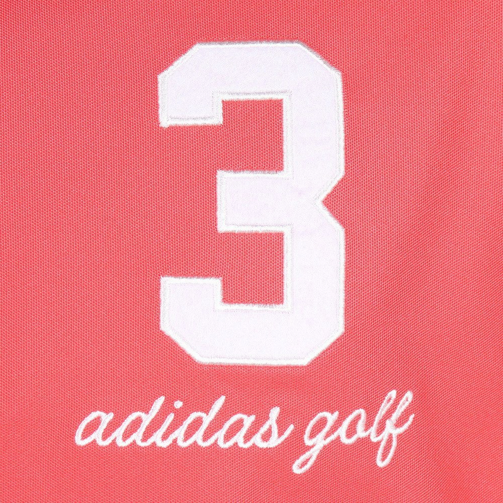 アディダス（adidas）（メンズ）ゴルフウェア 接触冷感 フロントストライプス 半袖シャツ OGH91-KM2217 RED