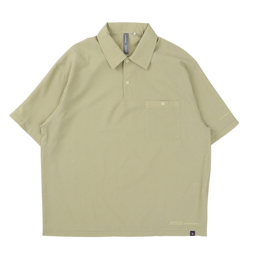 CPG GOLF メンズ パイル 半袖 シャツ ベージュ シルバースコット845（SILVERSCOTT845）（メンズ）ゴルフウェア 軽量高