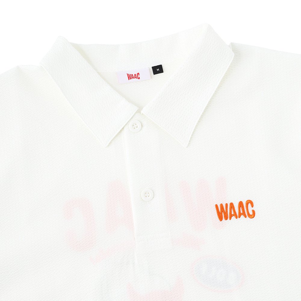 ワック（WAAC）（メンズ）ゴルフウェア シアサッカーポロシャツ