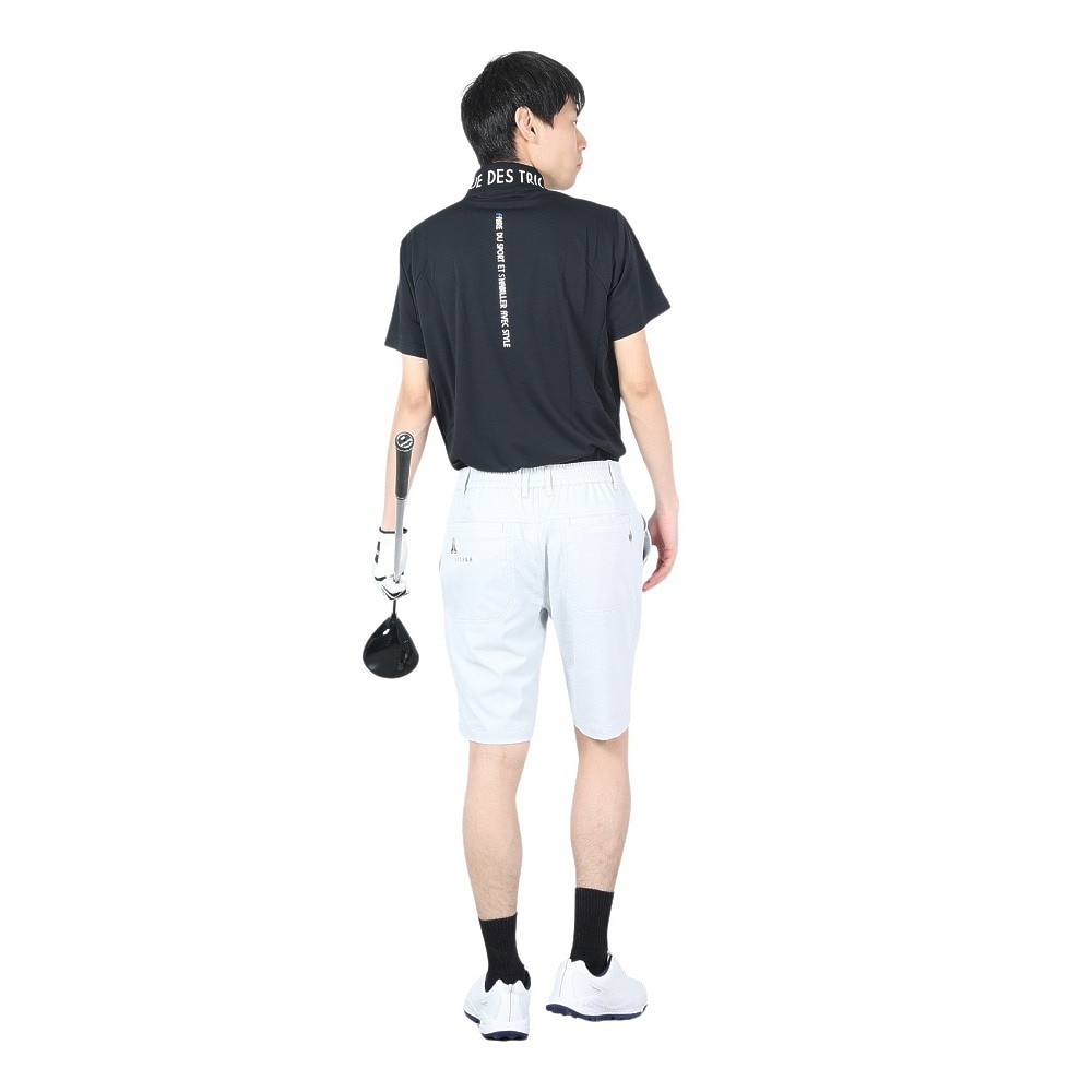 ルコックスポルティフ（lecoqsportif）（メンズ）ゴルフウェア ストレッチフォーサー ハーフジップ半袖シャツ QGMXJA15 BK00