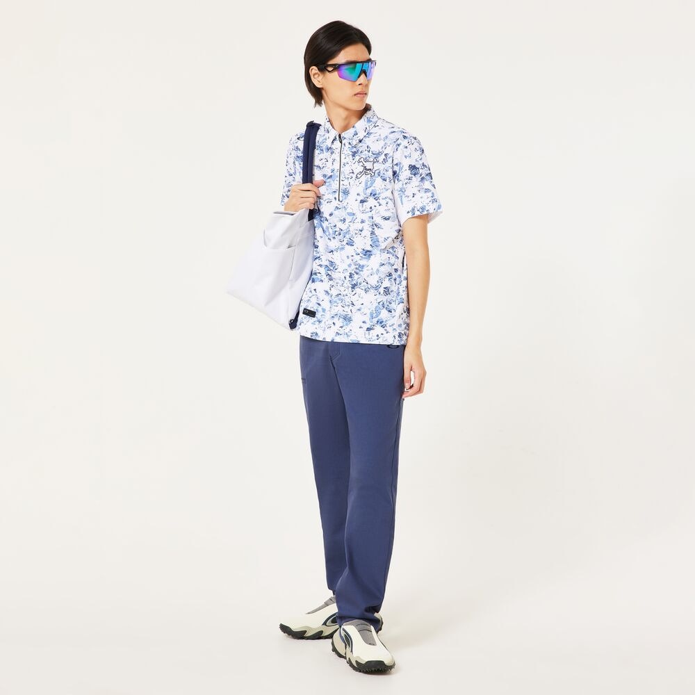 オークリー（OAKLEY）（メンズ）ゴルフウェア 吸汗速乾 SKULL GEO FOLIAGE 半袖シャツ FOA407598-186