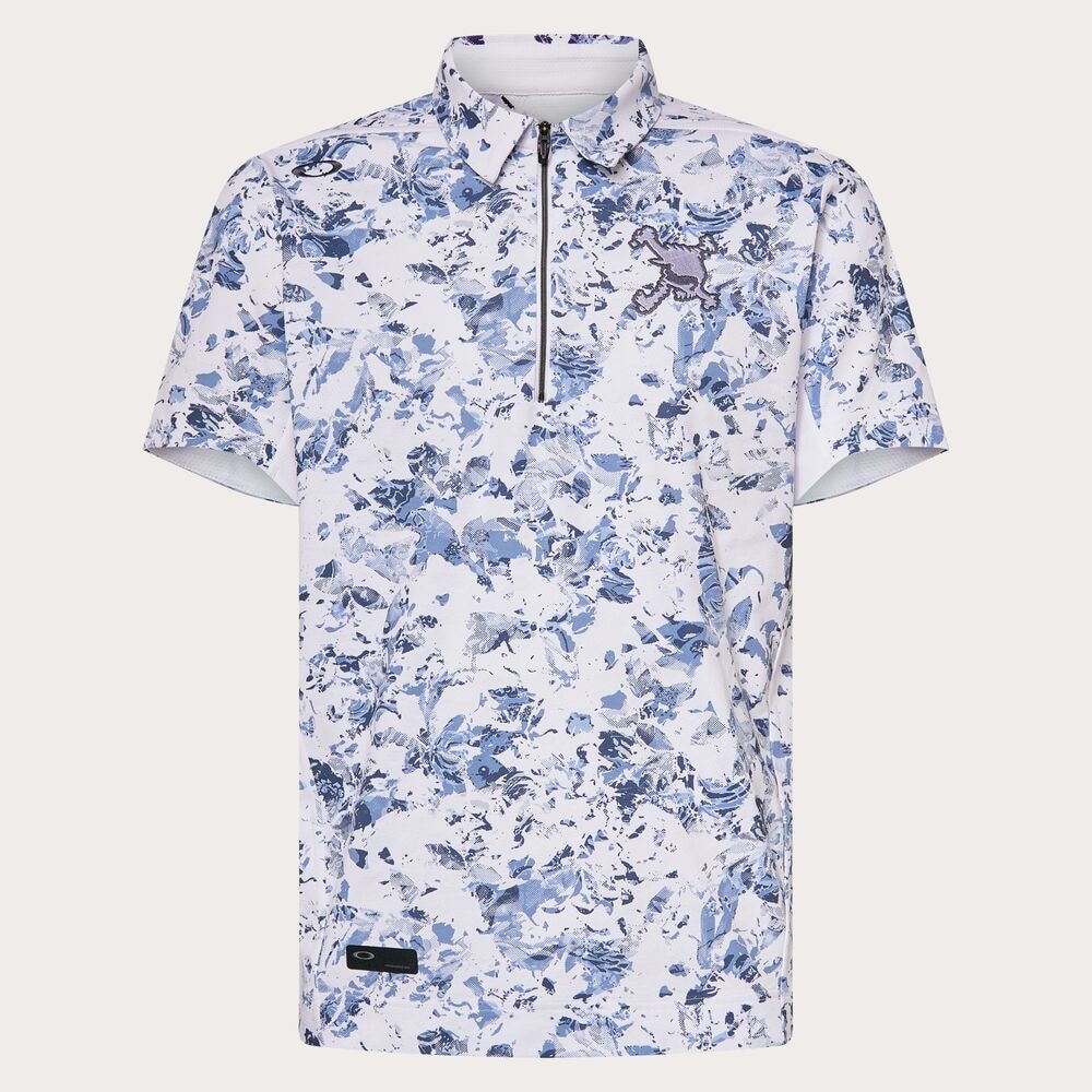 オークリー（OAKLEY）（メンズ）ゴルフウェア 吸汗速乾 SKULL GEO FOLIAGE 半袖シャツ FOA407598-186