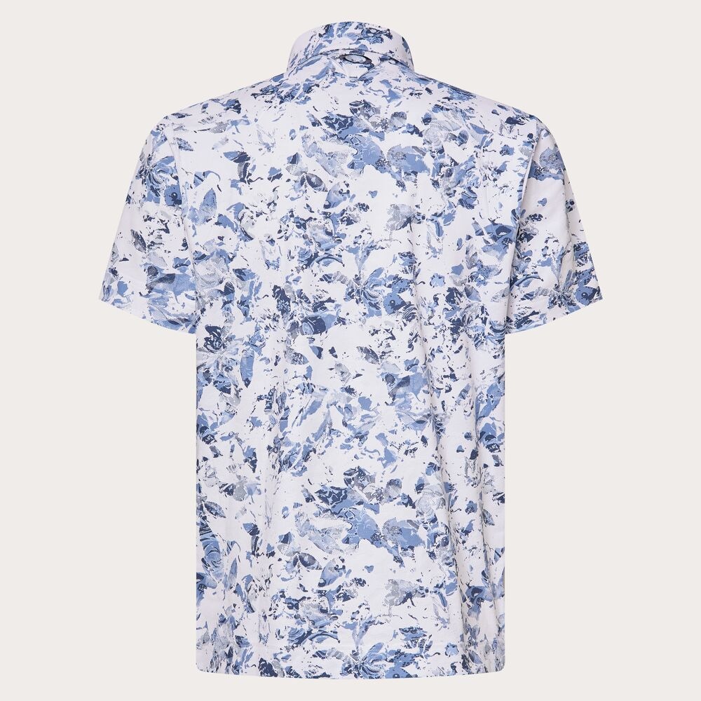 オークリー（OAKLEY）（メンズ）ゴルフウェア 吸汗速乾 SKULL GEO FOLIAGE 半袖シャツ FOA407598-186