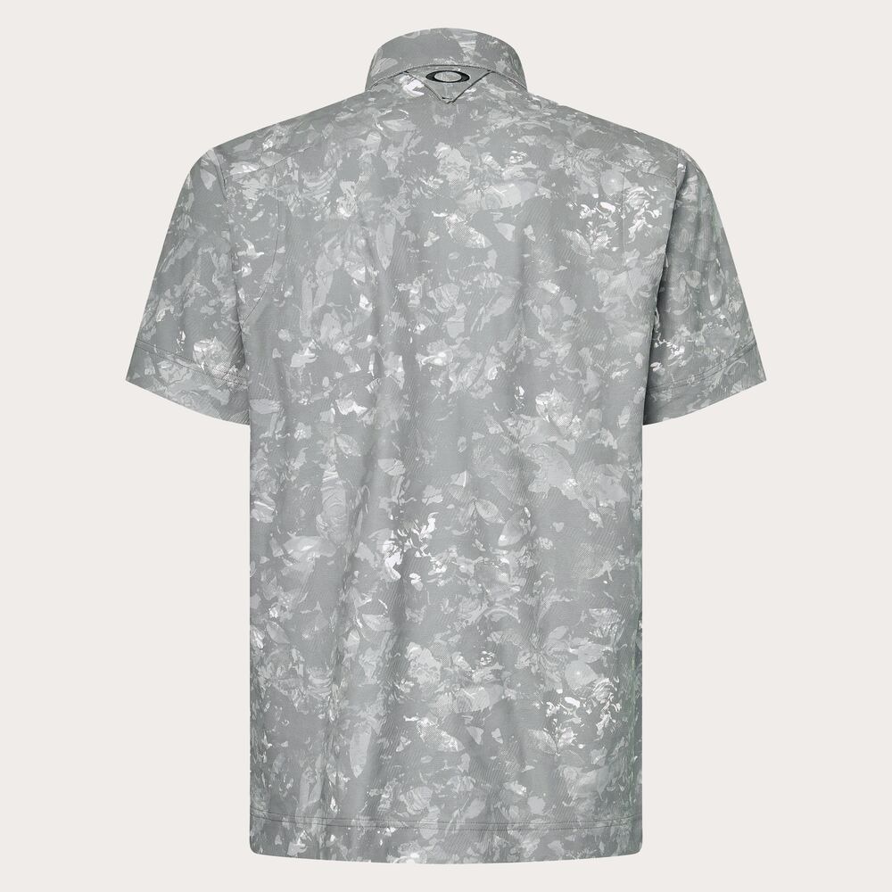 オークリー（OAKLEY）（メンズ）ゴルフウェア 吸汗速乾 SKULL GEO FOLIAGE 半袖シャツ FOA407598-86E