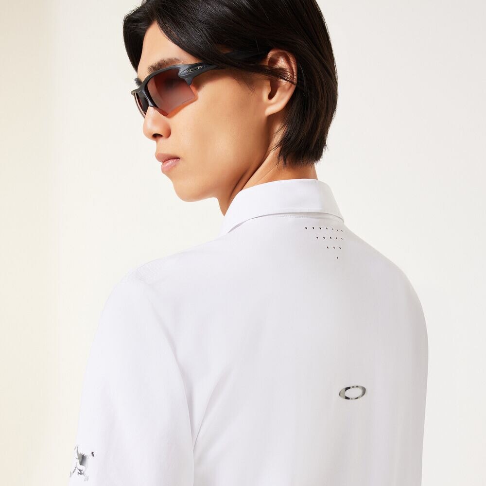 オークリー（OAKLEY）（メンズ）ゴルフウェア 吸汗速乾 接触冷感 SKULL SYNCHRONISM 半袖ポロシャツ FOA407670-100