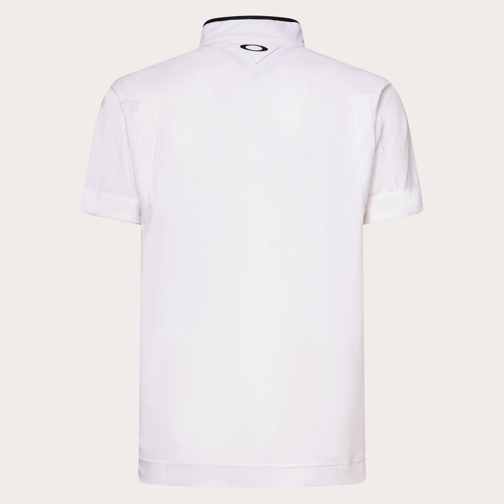 オークリー（OAKLEY）（メンズ）ゴルフウェア 接触冷感 SKULL STREAM ZIP 半袖 モックネックシャツ FOA407673-100